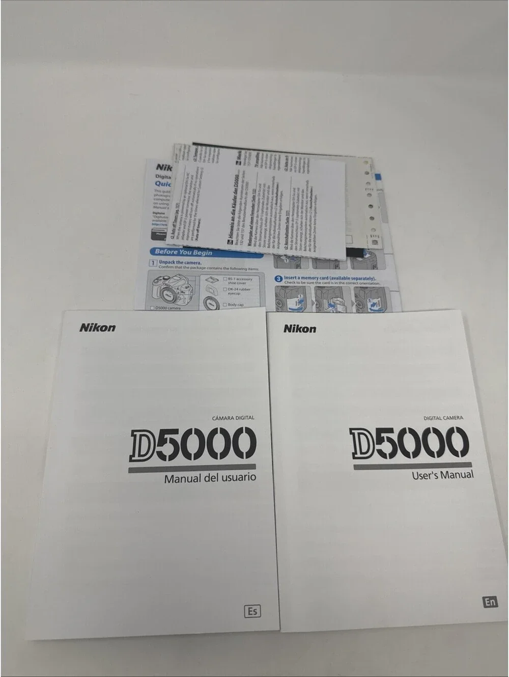 Nikon D5000 Digital Camera Genuine User's Manual / Instruction Guides